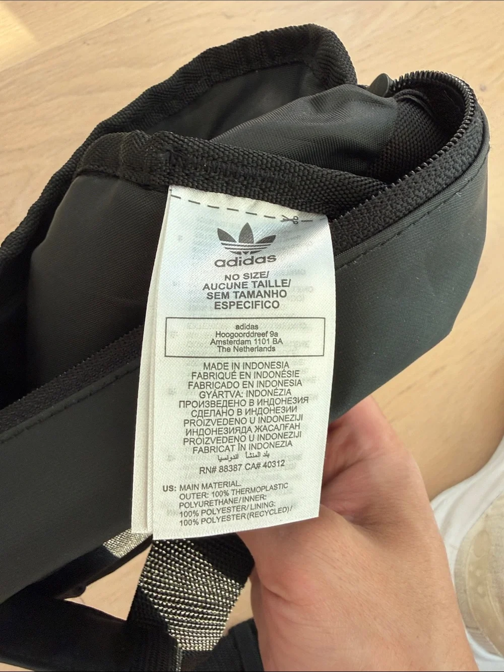 adidas Black Trefoil Waist Pack